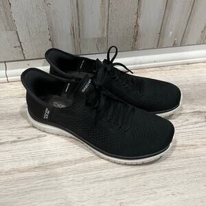 Skechers Virtue Divinity Swift Fit Hands Free Shoes black Womens 7.5